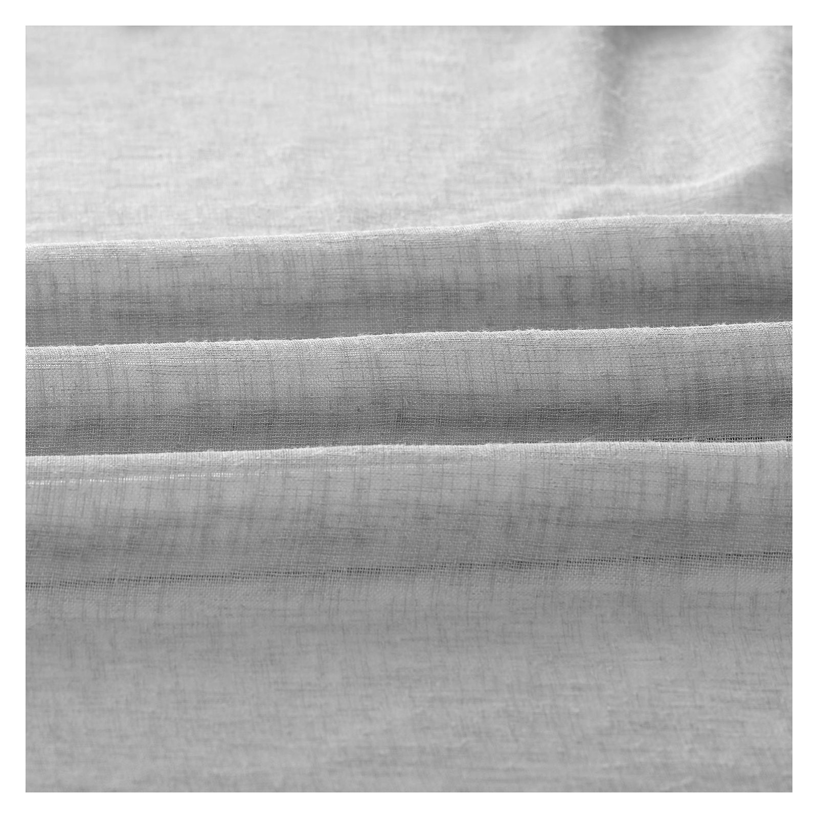 Larsa Sheer Linen Blend Curtain, 50" W x 84" L, Nickel
