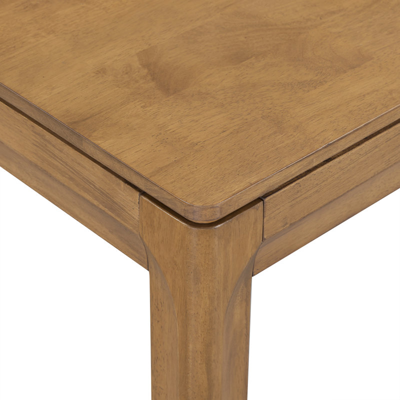  Flow Modern Wooden Rectangle Console Table with Hidden Drawer – Waterproof & Heat Resistant, Teak Look