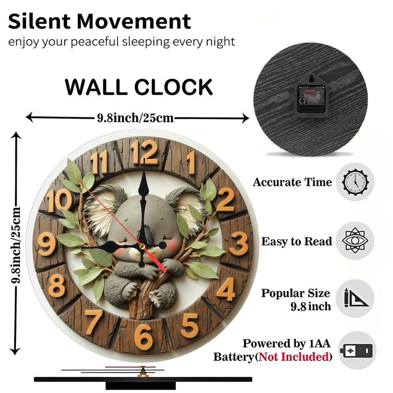 Horloge murale Koala