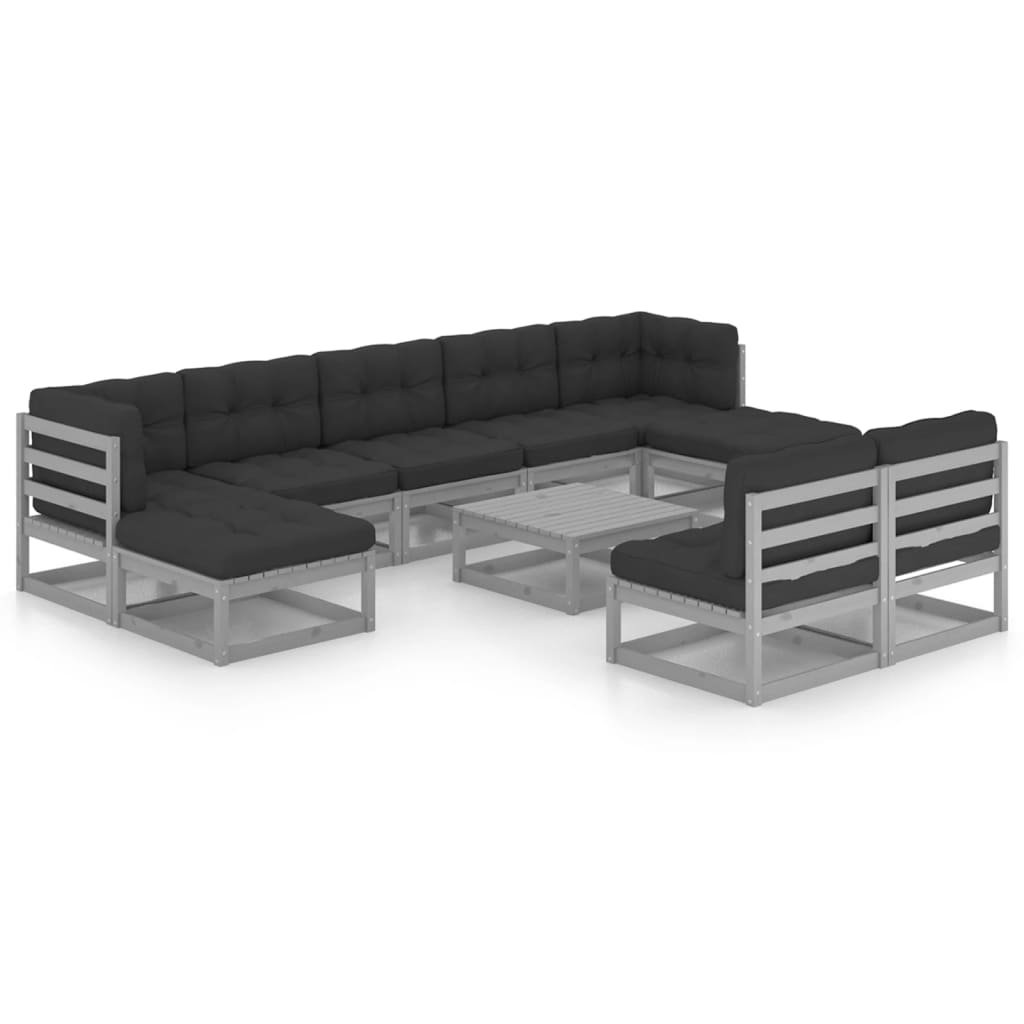 7-Sitzer Lounge-Set Hoscar mit Polster