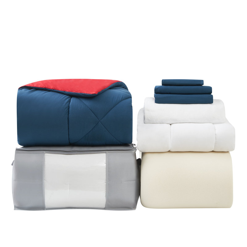 Ensemble de dortoir simple TG, Rouge / bleu marine