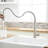 Kitchen Sink Faucet With Pull Out In Brushed Nickel - Versatile Water Flow Settings Stainless Steel Stylish And Practical-2039721538