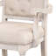 2 chaises avec accoudoirs - Tissu beige, dossier, touche champagne antique de 2 en radiant