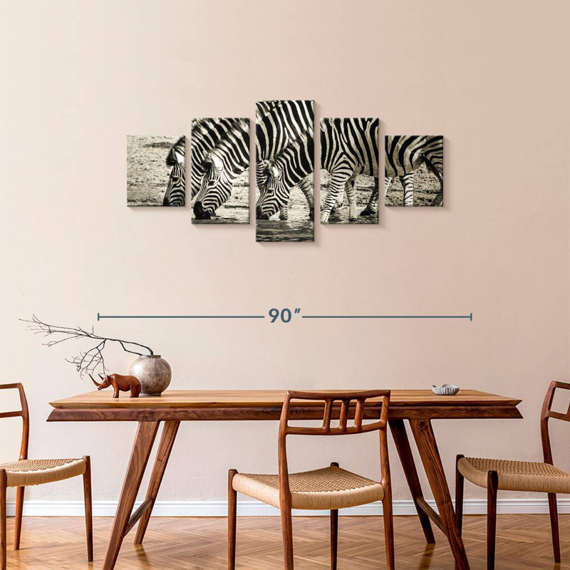 Three Thirsty Zebras