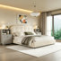 Ensemble de chambre à coucher 3 pièces avec lit capitonné Modern