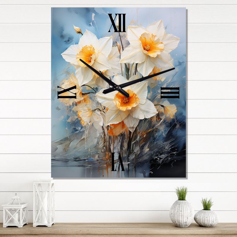 Horloge murale Amere - Daffodils, Très grand