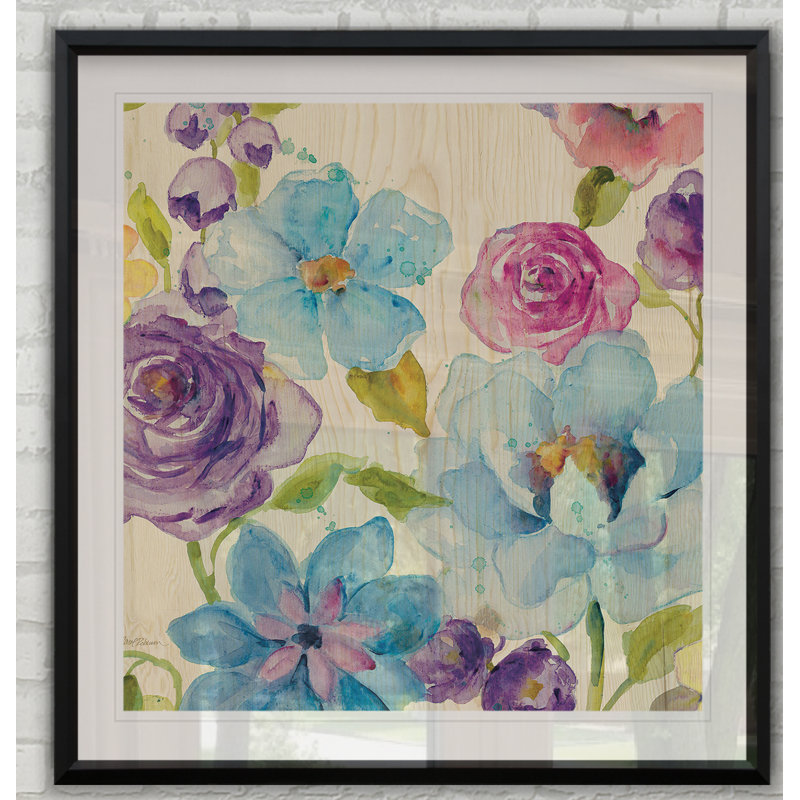 « fleur medley ii », reproduction encadrée, H 22,5 po x l 22,5 po x P 1,5 po