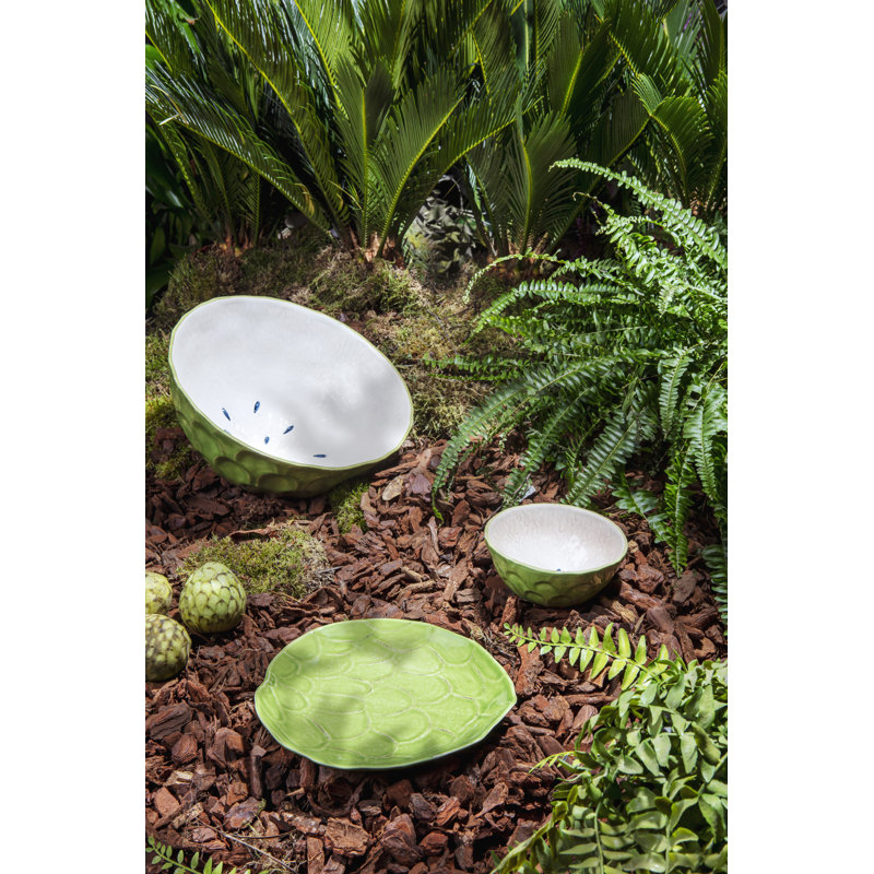 Tropical Fruits Earthenware Dessert Bowl