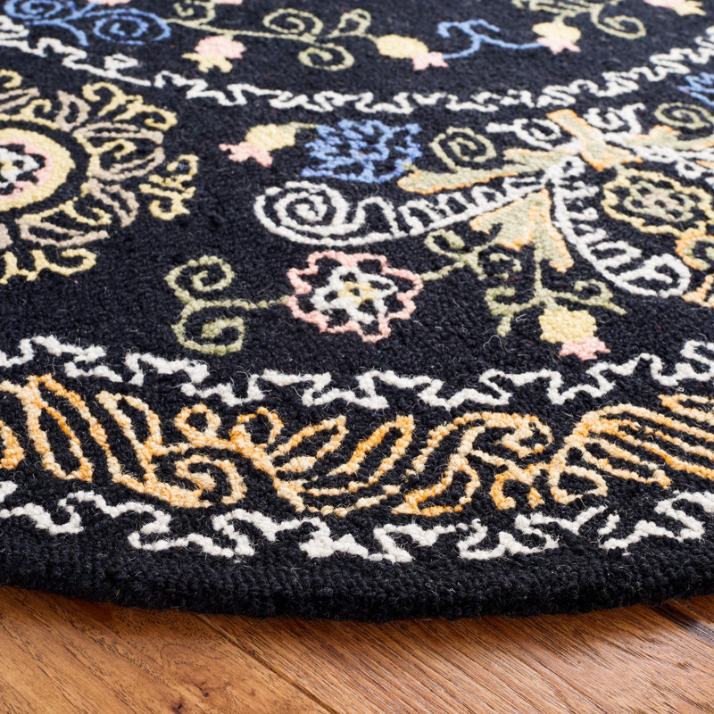 Tapis oriental en laine et coton touffeté à la main Ashly, Rectangulaire 3 pi x 5 pi
