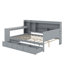 Lit de jour en bois avec tiroirs, ports USB et bureau-264375162-264375161