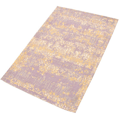Tapis gris / orange clair touffeté à la main Faryaal Collage