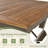 7-Piece All-Weather Patio Dining Set with Acacia Wood Tabletop & Metal Frame for Garden & Backyard-2110250676