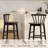 24 Inch Modern Solid Wood Counter Stool,  Kitchen Island Stools With Back-2098283660-2098283661