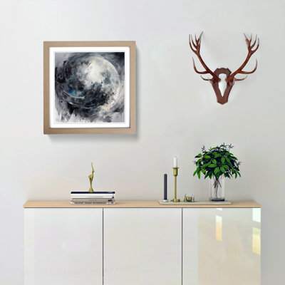 Moon Gestural Art No.2 - Framed Print