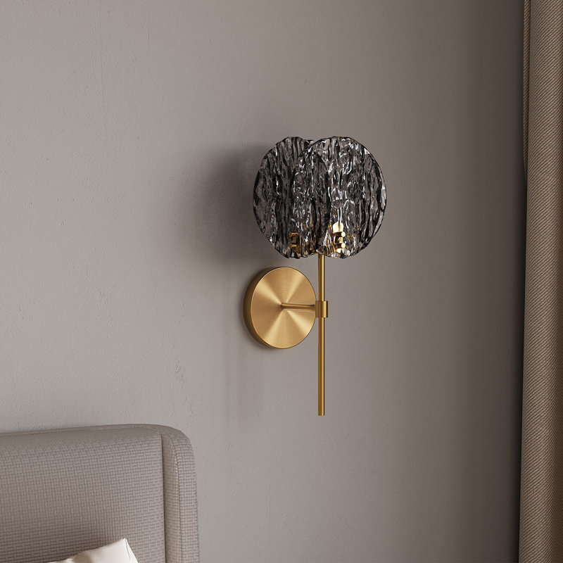 Mini-applique à bras en fer 5,9 po (ensemble de 2), Une lumière