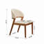 Chaises de salle à manger Aversa de style milieu du siècle, entièrement assemblées, ensemble de 2/4/6, revêtement crème et structure en bois massif-1185434219