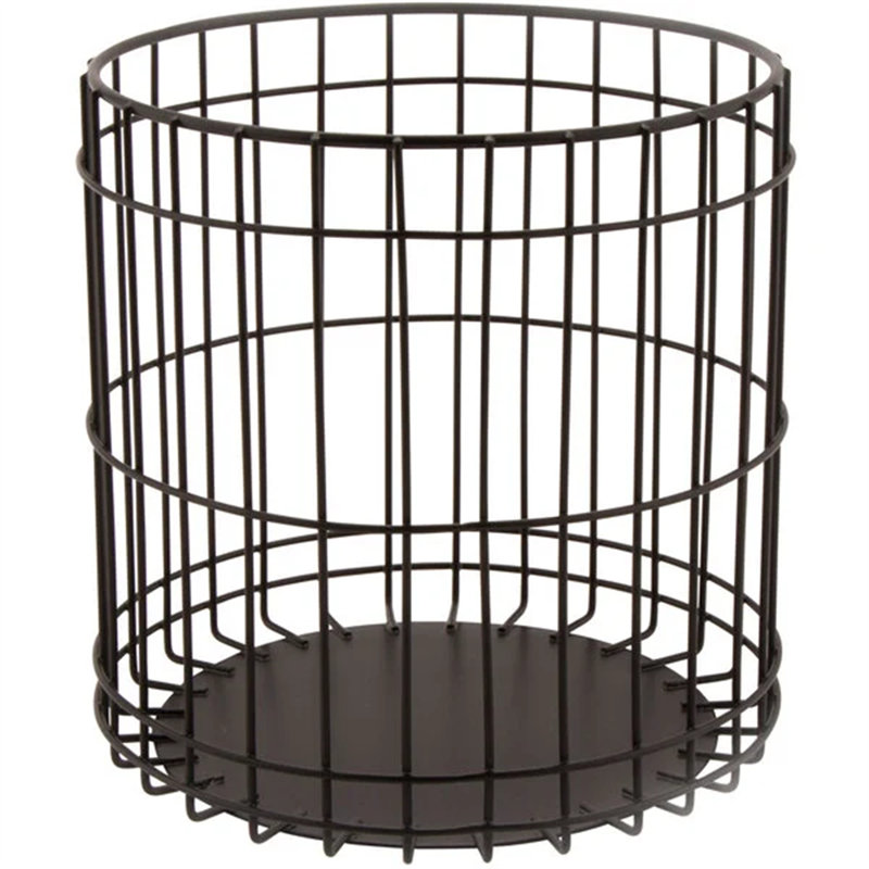 GET WB-307-MG Breeze 6 1/2" X 6 3/8" Round Metal Gray Basket E7D33C141D6542E58654AB11FFF52CFB