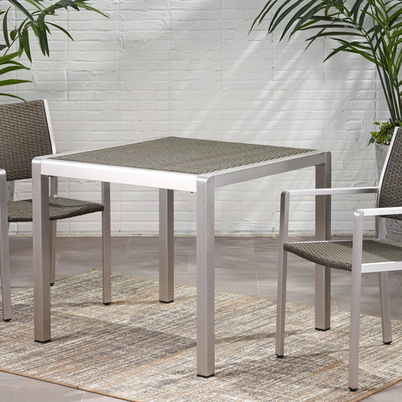 Table de salle à manger d'extérieur 35 po carrée