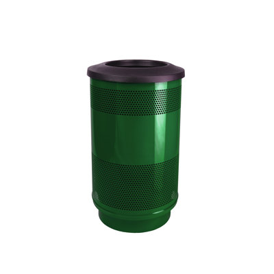 Poubelle 35 gallons en métal perforé Stadium Series