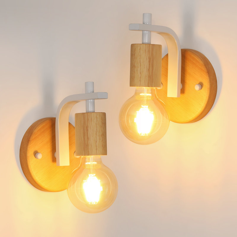 Predmore Iron Armed Sconce, White/Natural