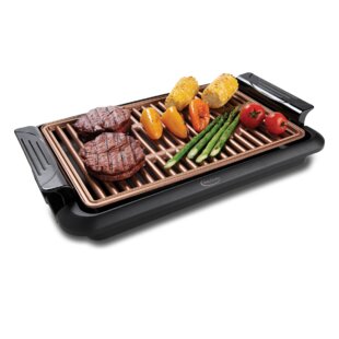 hOmeLabs Smokeless Indoor Electric Grill - Removable Non-Stick Grill Grates