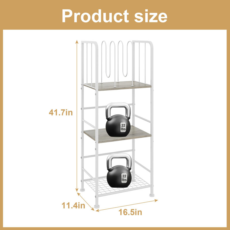Séparateur de serviettes amovible à 3 niveaux en forme de M, porte-serviettes en métal durable pour salle de bain, White