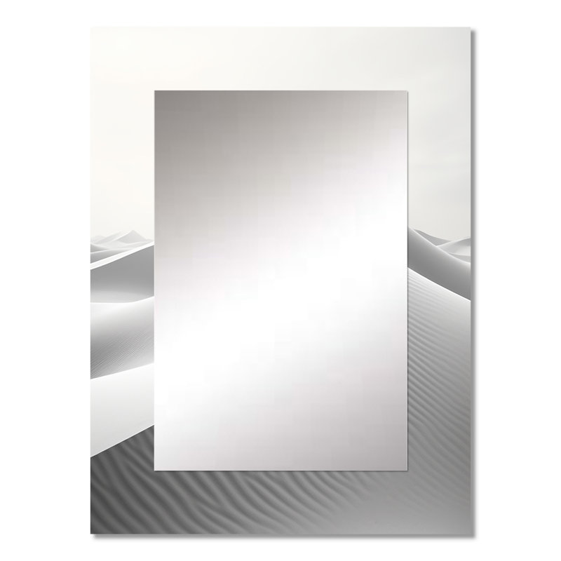 Eternal Desert Dreams Minimalism I - Minimalism Decorative Mirror, Modern Wall Mirror, Printed Metal Art, 32" x 24"