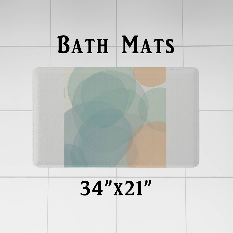 Rideau de douche avec tapis de bain, H 70 po x l 93 po