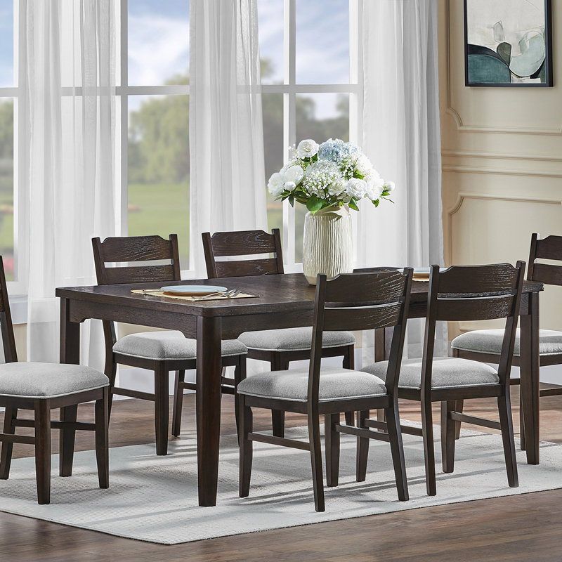 Magnifique table de salle à manger rectangulaire, 5 pièces: table, 4 chaises