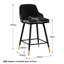 Swivel Yes Upholstered Velvet Bar Stool with Iron Frame-1912855099-1921254708-1929667211