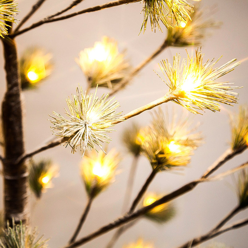2' H Lighted Artificial Pine Christmas Tree