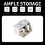 Meuble-lavabo simple 48 po blanc mat avec comptoir en céramique blanc brillant, 9 tiroirs, 2 portes.
