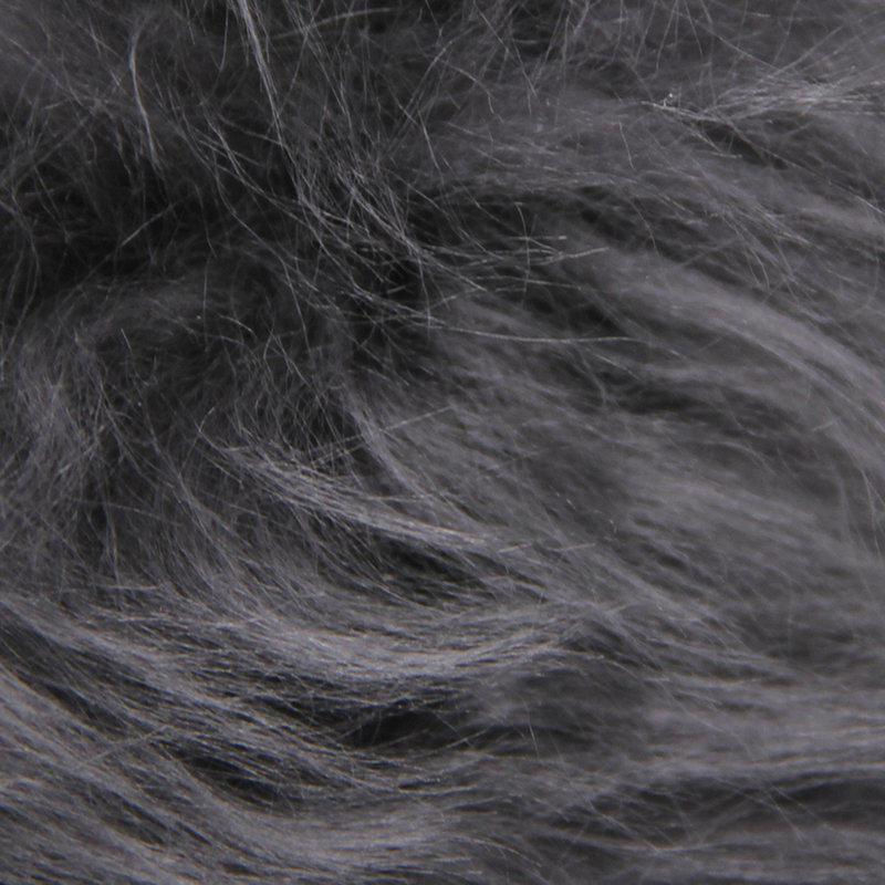 Tapis gris anthracite en peau de mouton Lewin