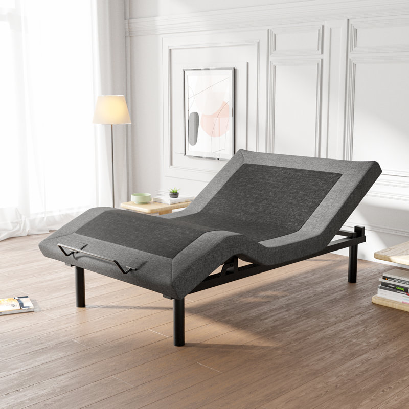 Lit réglable Channahon avec télécommande sans fil, Double