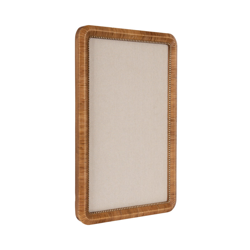Rahfy Rounded Rectangle Rattan Framed Pinboard