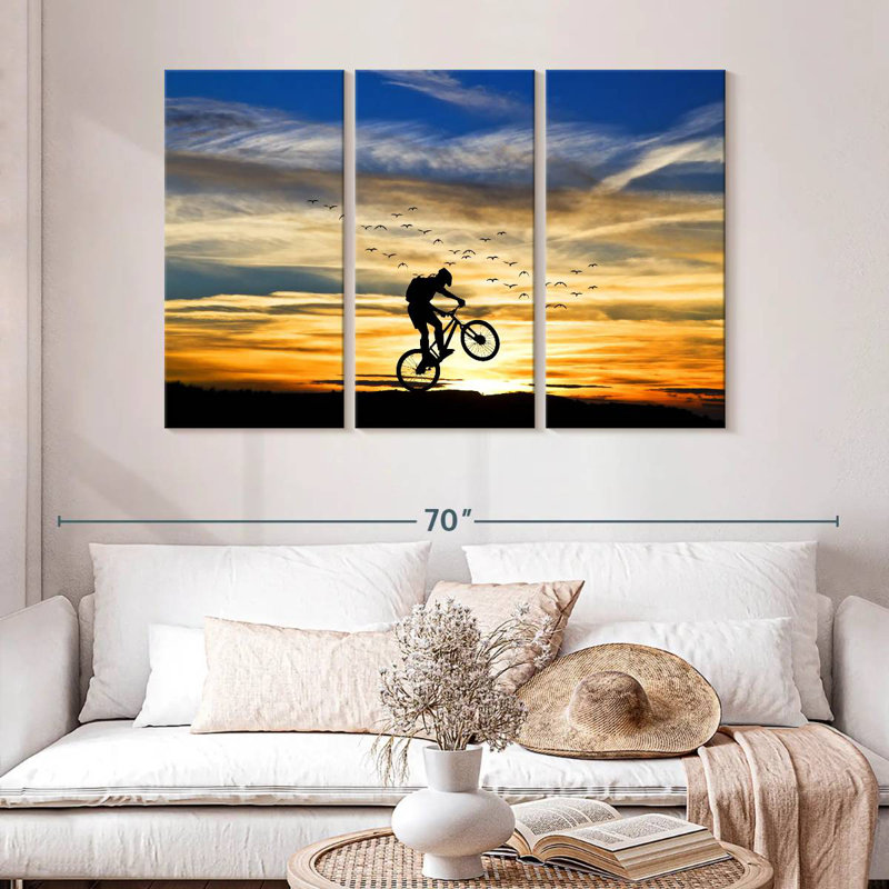 Silhouette de bicyclette, H 32 po x l 50 po