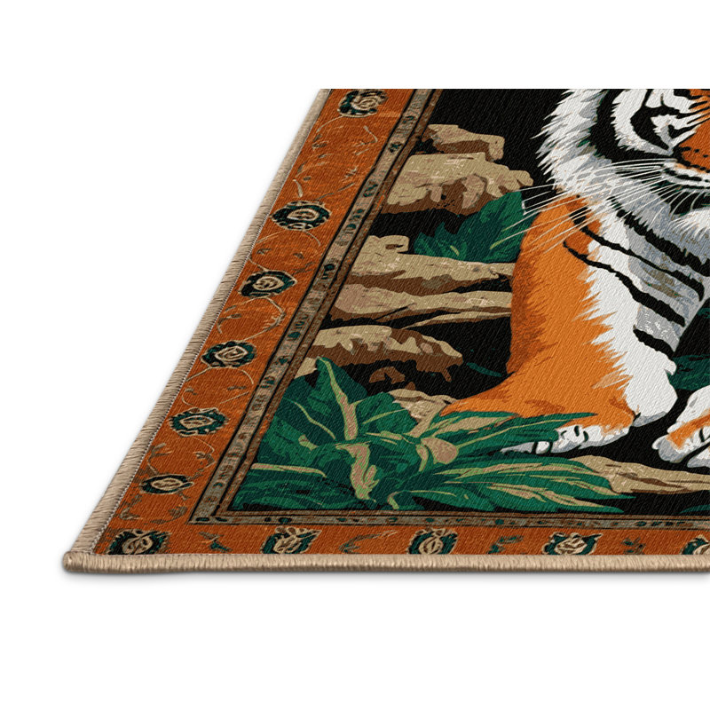 Tapis lavable avec tigre royal du Bengale, Tapis de couloir 2 pi x 4 pi