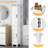 6-Tier Foldable Plastic Storage Cabinet With Clear Doors And Removable Shelves