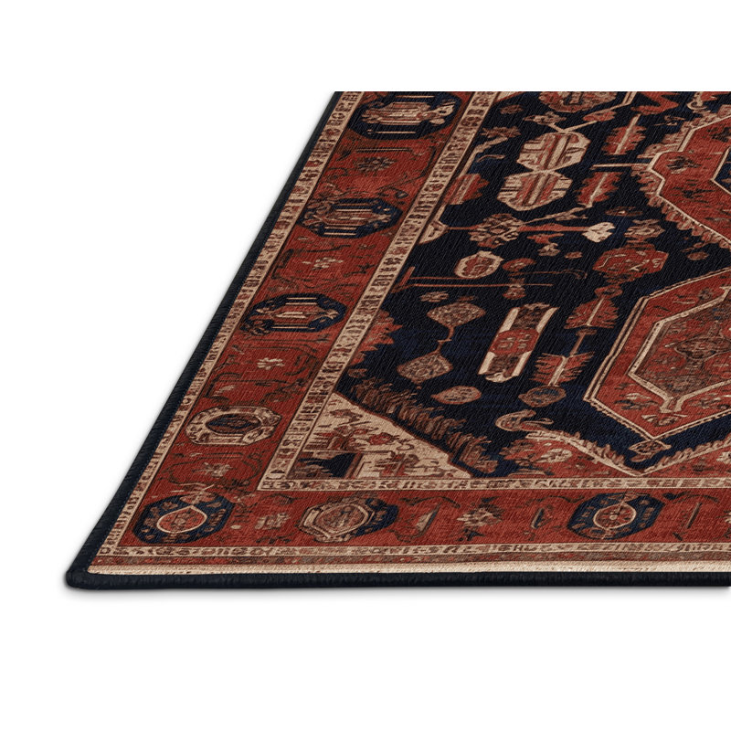 Tapis brun lavable à la machine, Rectangle 5 pi x 7 pi
