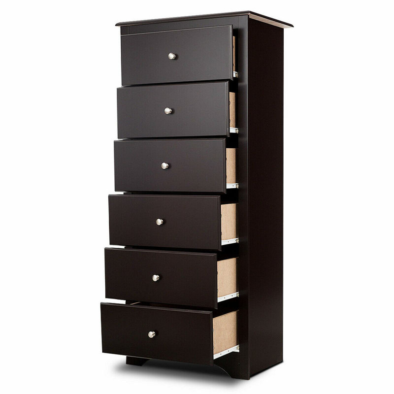 Badamo 23.5'' W 6 - Drawer Dresser, Brown