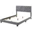 Grand lit glamour gris glamour offrant confort et confort - Construction, s'adapte à différents thèmes de décoration, assemblage rapide, idéal pour toute décoration de chambre, 64 po Profondeur, 83 po Largeur, 48 po