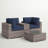 Lazaro Wicker Fully Assembled 2 - Person Seating Group with Sunbrella Cushions-817748191