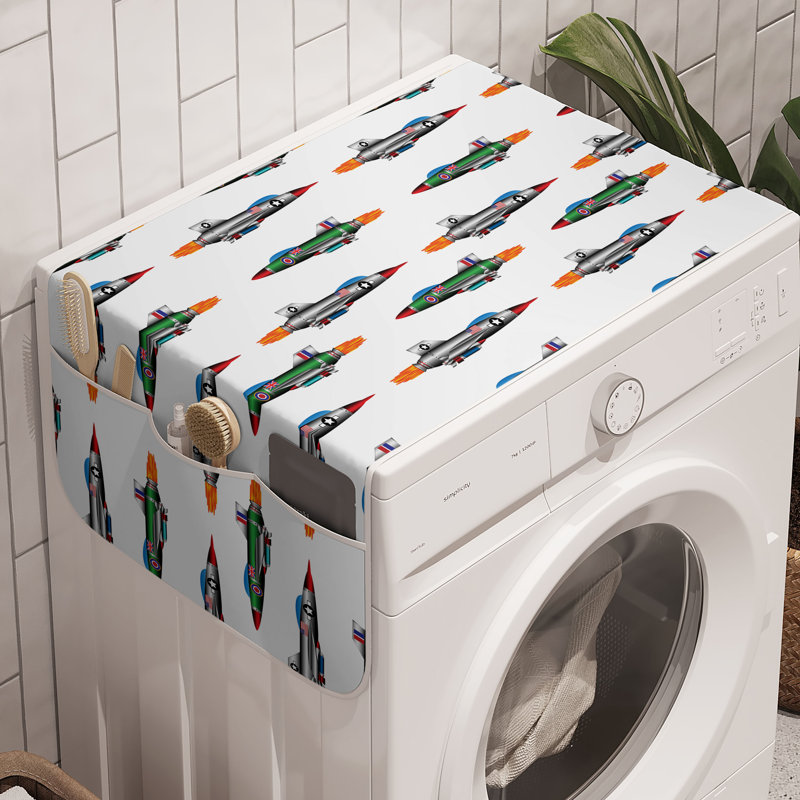 Ensemble de 2 paniers de rangement colorés pour machine à laver East Urban Home 47 po x 18,5 po