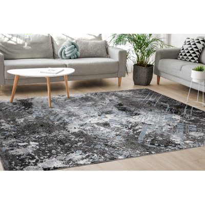 Tapis bleu / blanc Elah