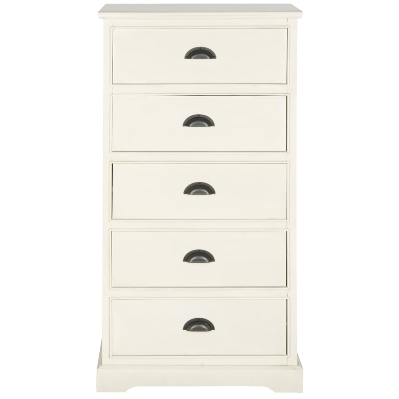 Commode 5 tiroirs Pr lingerie, Blanc