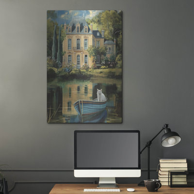 Lark Manor™ 'Cat On A Boat' by Svetlana Aleynikova Metal Wall Art