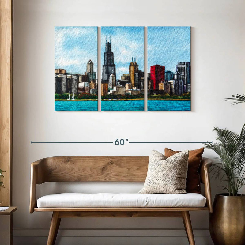 Horizon de Sirci à Chicago, H 28 po x l 45 po