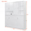 Lit escamotable mural simple avec armoire supérieure