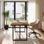 Solid Wood Steel Writing Desk