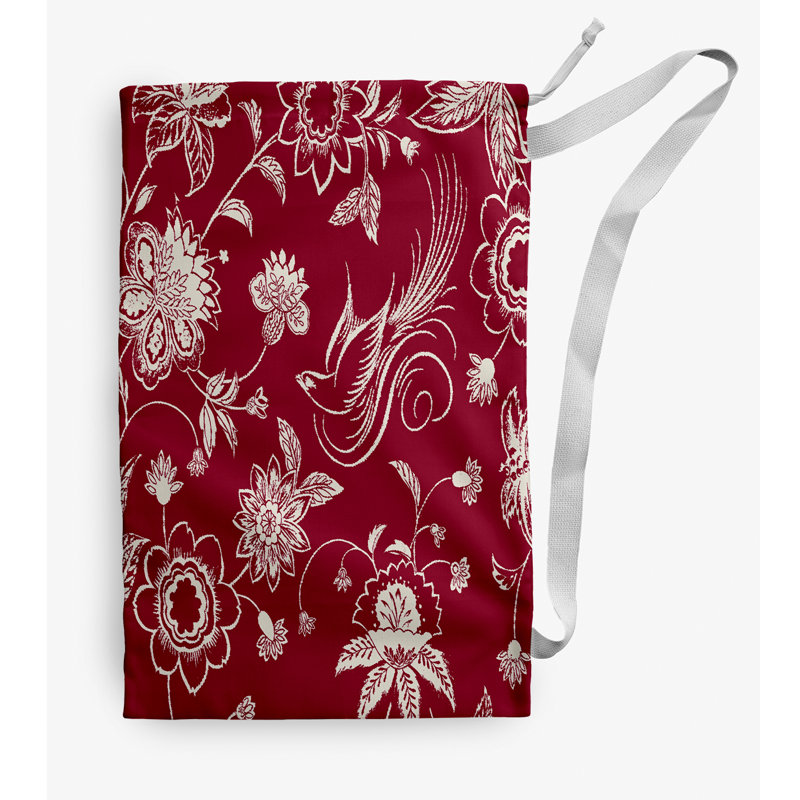 Fabric Laundry Bag with Handles, Small (29" H x 18" W), Red